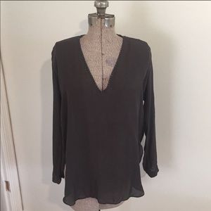 Vince | Silk Gray Blouse XS